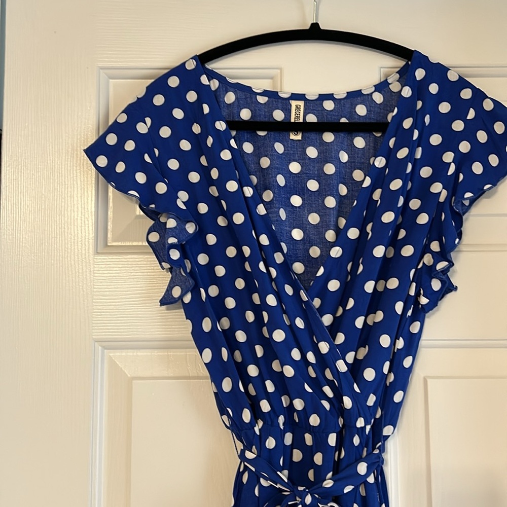 Never worn polka for wrap style dress